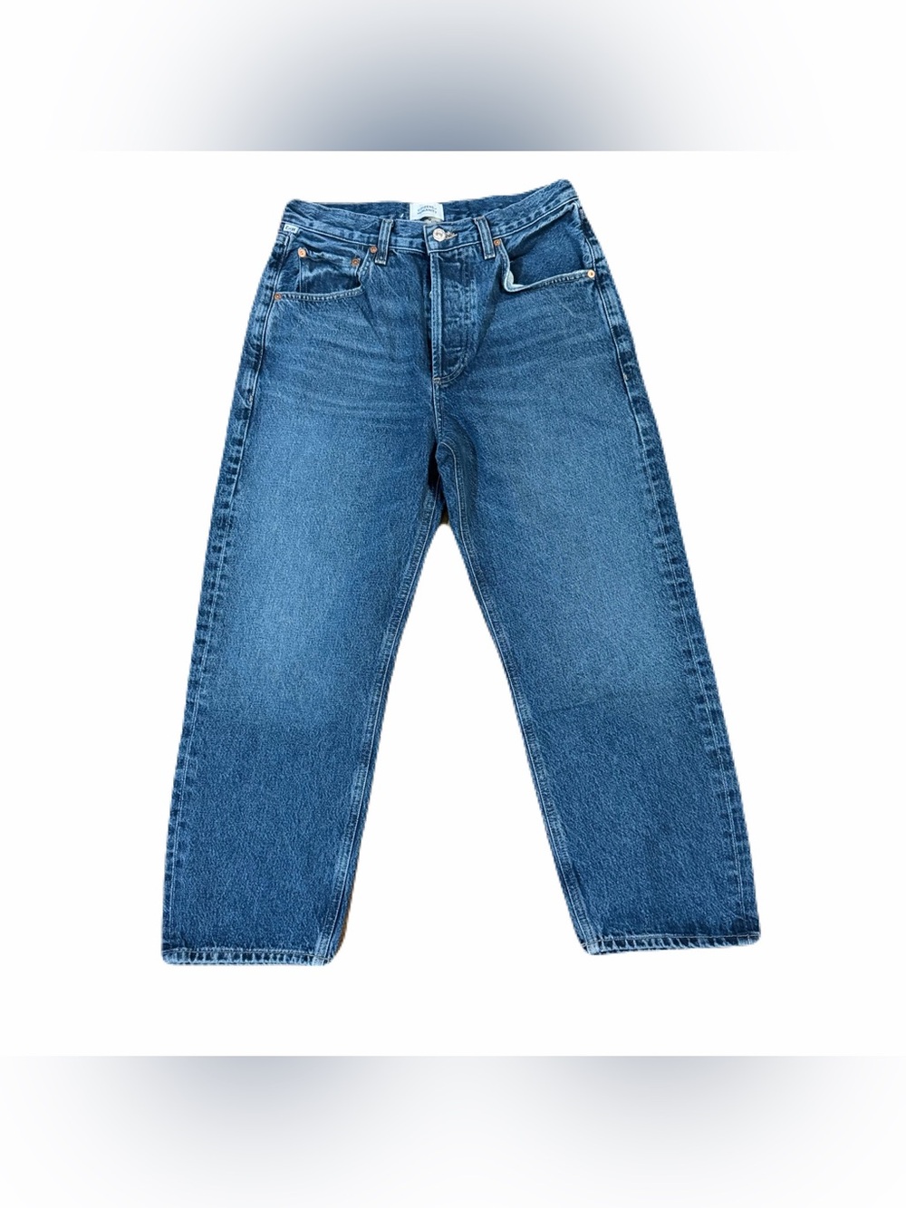 Citizens of Humanity Dahlia Bow Leg Baby Jeans Claremont Blue size 27 barrel - Picture 3 of 13